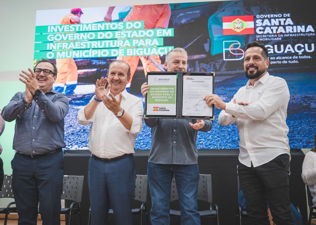 João Luiz destaca avanços com pacote de R$ 104 milhões em investimentos em Biguaçu