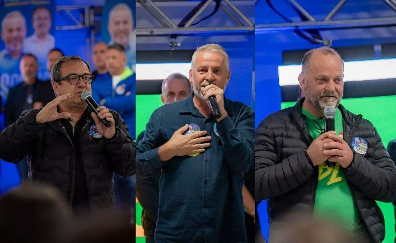 Alexandre e Nelinho reforçam apoio para Salmir ser eleito deputado da Comarca de Biguaçu - - Biguá News