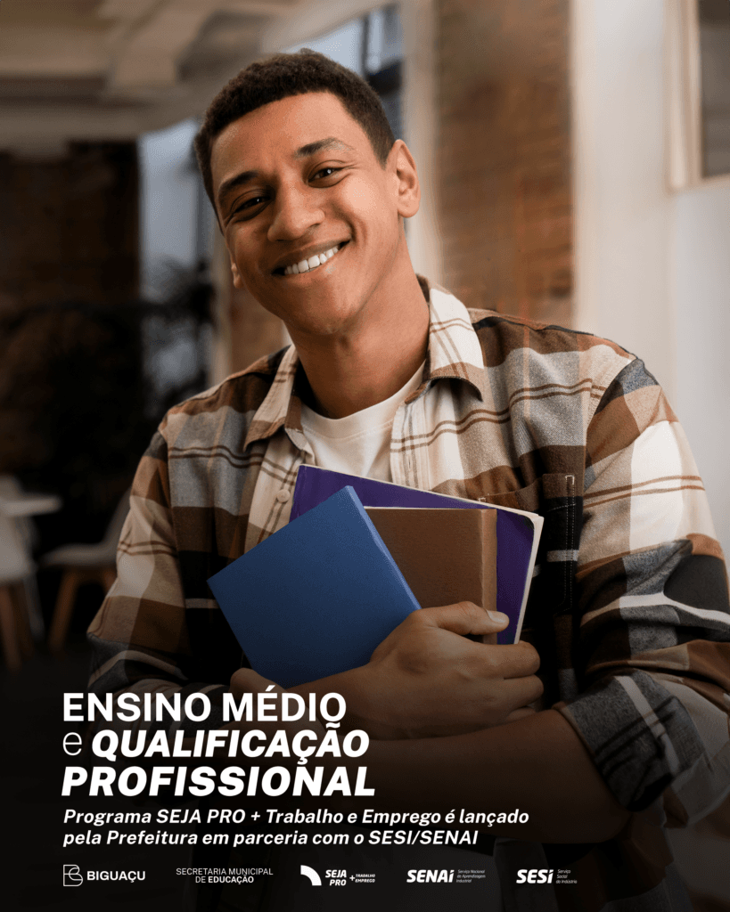 Biguaçu abre inscrições para programa que une conclusão do Ensino Médio e qualificação profissional