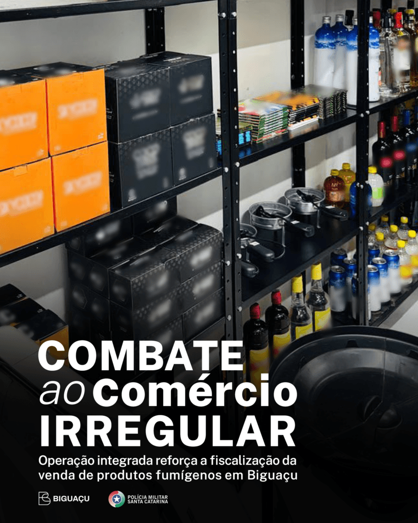 Operação integrada reforça combate ao comércio irregular de produtos fumígenos em Biguaçu