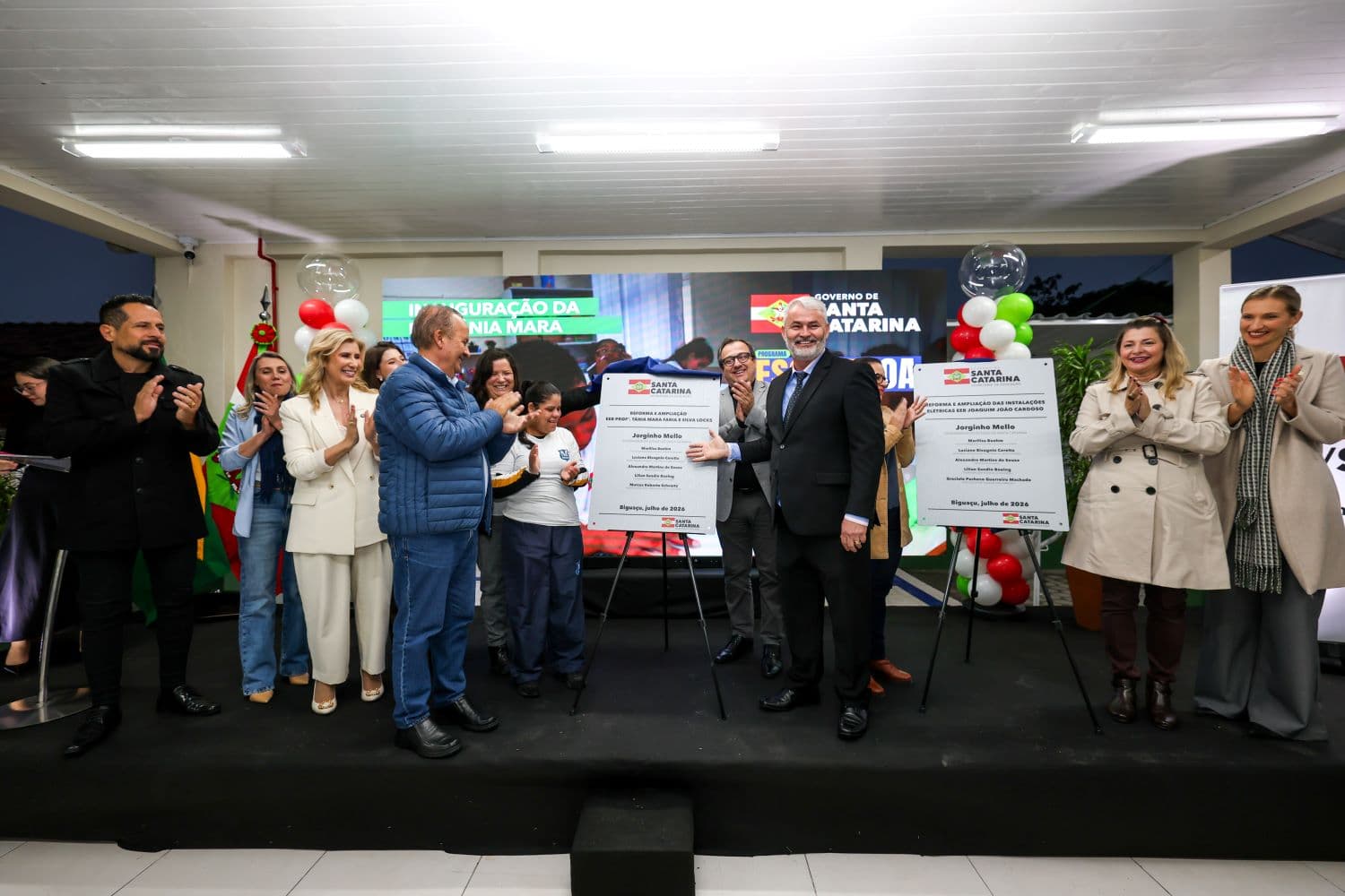 Governo de SC inaugura reforma da EEB Profª. Tânia Mara e anuncia investimentos para a Educação de Biguaçu - Secretaria de Estado da Educação