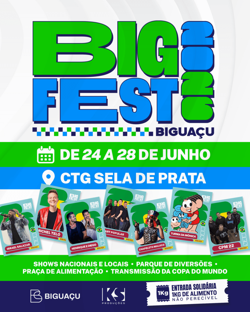 BigFest 2026 em Biguaçu: Cultura, Lazer e Copa do Mundo em Cinco Dias Gratuitos