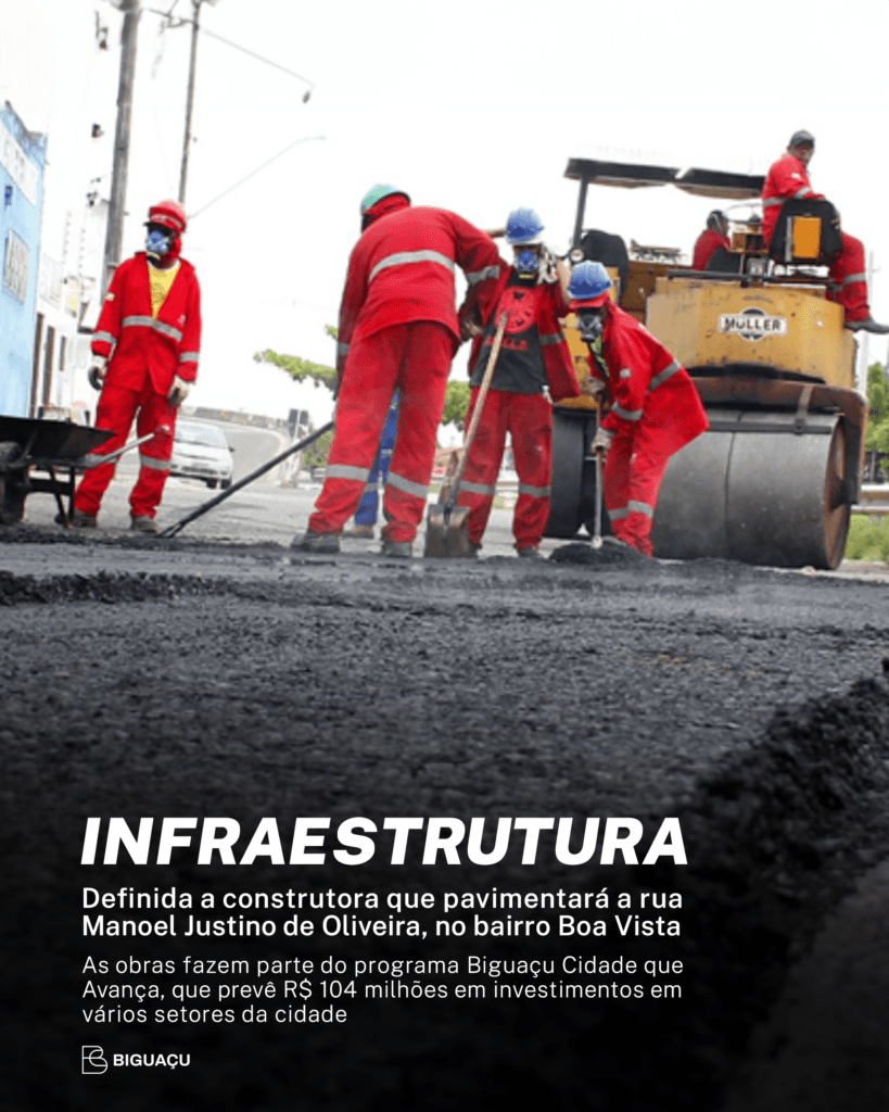 Definida a construtora que pavimentará a rua Manoel Justino de Oliveira, no bairro Boa Vista