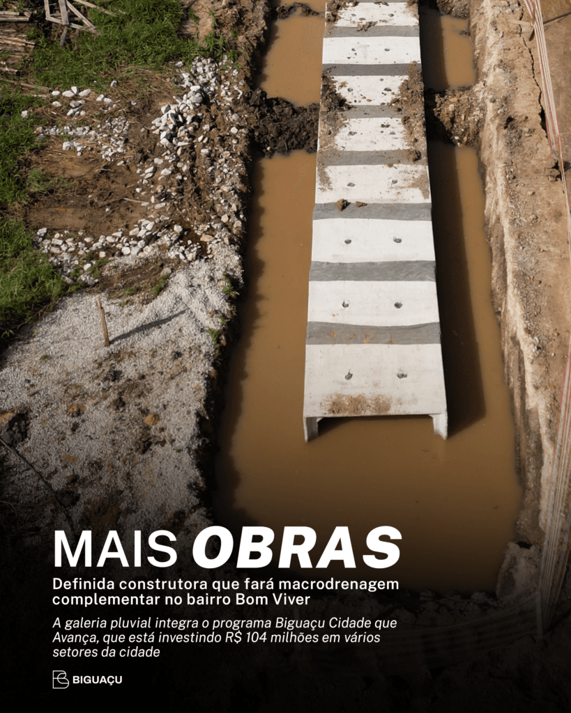 Biguaçu: Construtora é definida para obra de macrodrenagem no bairro Bom Viver