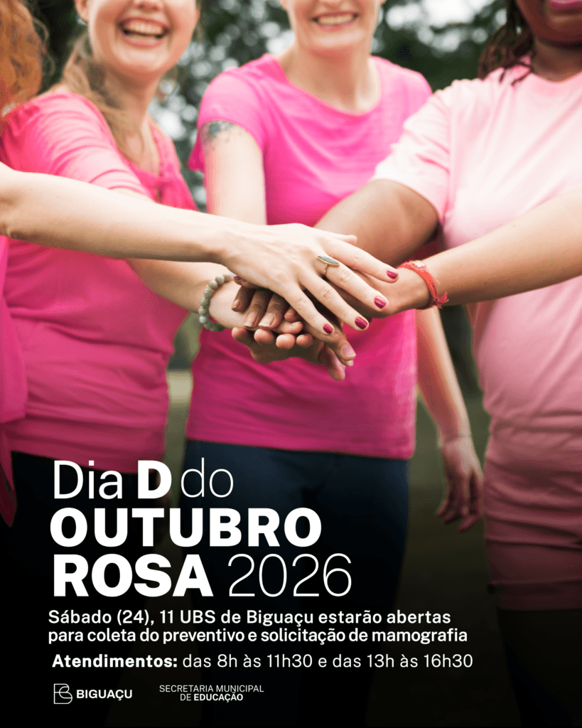 Biguaçu promove Dia D do Outubro Rosa com exames preventivos gratuitos em 11 UBS
